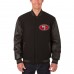 Куртка двусторонняя San Francisco 49ers JH Design Wool & Leather - Black