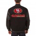 Куртка двусторонняя San Francisco 49ers JH Design Wool & Leather - Black
