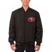 Куртка двусторонняя San Francisco 49ers JH Design Wool & Leather - Black