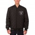 Куртка двусторонняя Las Vegas Raiders JH Design Wool & Leather - Black