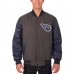 Куртка двусторонняя Tennessee Titans JH Design Wool & Leather - Charcoal