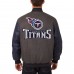 Куртка двусторонняя Tennessee Titans JH Design Wool & Leather - Charcoal