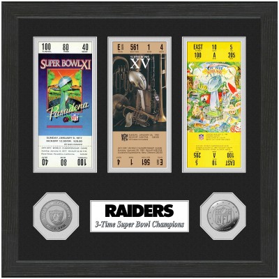 Las Vegas Raiders Highland Mint 15 x 22 Super Bowl Ticket Collection