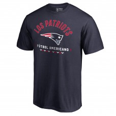 New England Patriots Navy Futbol Americano T-Shirt