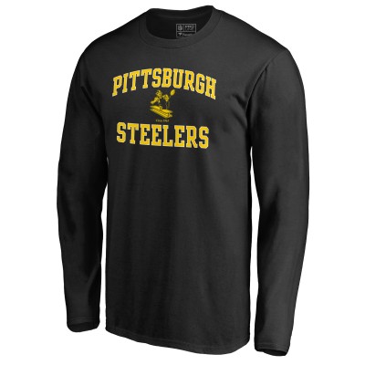 Футболка с длинным рукавом Pittsburgh Steelers NFL Vintage Collection Victory Arch - Black