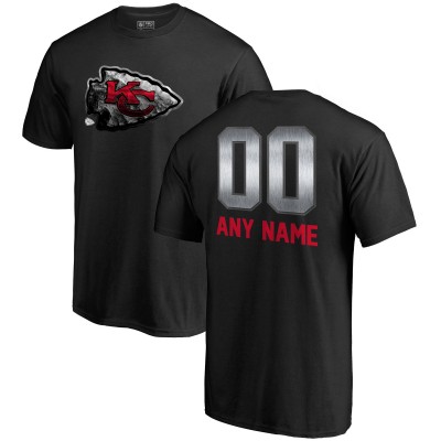 Kansas City Chiefs NFL Personalized Midnight Mascot T-Shirt - Black - оригинальная атрибутика Канзас-Сити Чифс