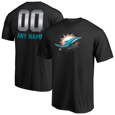 Футболка Miami Dolphins NFL Pro Line by Personalized Midnight Mascot - Black