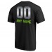 Seattle Seahawks Black Personalized Midnight Mascot T-Shirt