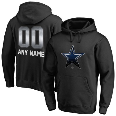 Именная толстовка с капюшоном Dallas Cowboys NFL Midnight Mascot - Black