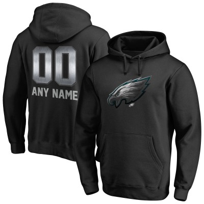 Именная толстовка с капюшоном Philadelphia Eagles NFL Midnight Mascot - Black