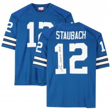 Игровая джерси Autographed Dallas Cowboys Roger Staubach Fanatics Authentic Blue Authentic Mitchell & Ness with HOF 85 Inscription