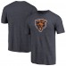 Футболка Chicago Bears Navy Throwback Logo Tri-Blend