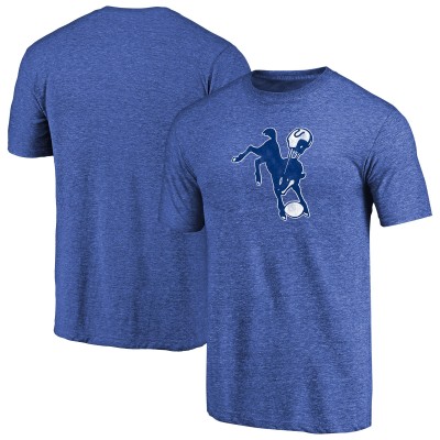 Indianapolis Colts Royal Throwback Logo Tri-Blend T-Shirt