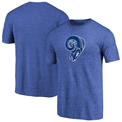 Los Angeles Rams Royal Throwback Logo Tri-Blend T-Shirt