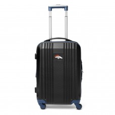 Denver Broncos MOJO Navy 21 Hardcase Two-Tone Spinner Carry-On Denver Broncos MOJO Navy 21 Hardcase Two-Tone Spinner Carry-On