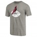 Arizona Cardinals Ash Throwback Logo Tri-Blend T-Shirt