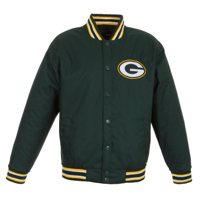 Куртка Green Bay Packers JH Design Poly Twill Varsity - Green