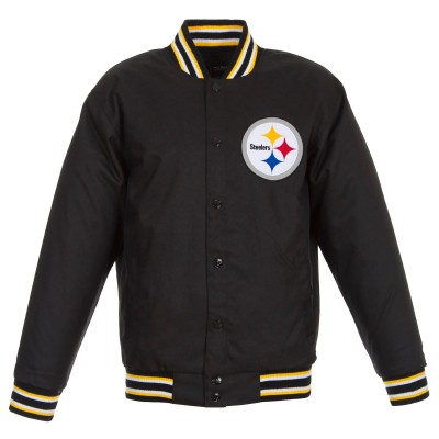 Куртка Pittsburgh Steelers JH Design Poly Twill Varsity - Black
