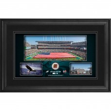 Philadelphia Eagles Fanatics Authentic Framed 10 x 18 Stadium Panoramic Collage with Game-Used Football - Limited Edition of 500