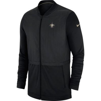 Кофта на молнии New Orleans Saints Nike Sideline Elite Hybrid - Black