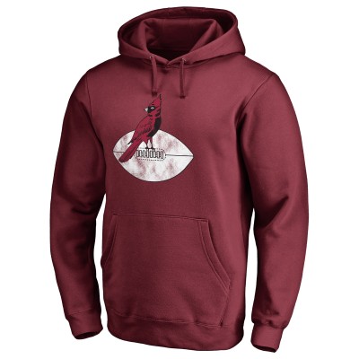 Arizona Cardinals Garnet Throwback Logo Pullover Hoodie