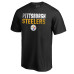 Футболка Pittsburgh Steelers Fanatics Black Iconic Collection Fade Out II
