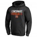 Cincinnati Bengals Black Iconic Collection Fade Out Pullover Hoodie