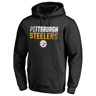 Толстовка Pittsburgh Steelers Black Iconic Collection Fade Out