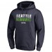 Seattle Seahawks College Navy Iconic Collection Fade Out Pullover Hoodie