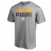 Футболка Pittsburgh Steelers NFL Iconic Collection Fade Out II - Heather Gray