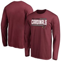 Arizona Cardinals Cardinal Iconic Collection On Side Stripe Long Sleeve T-Shirt