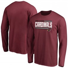 Arizona Cardinals Cardinal Iconic Collection On Side Stripe Long Sleeve T-Shirt