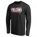 Футболка с длинным рукавом Atlanta Falcons Black Iconic Collection On Side Stripe