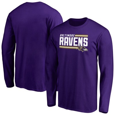 Футболка с длинным рукавом Baltimore Ravens Iconic Collection On Side Stripe - Purple