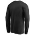Футболка с длинным рукавом Carolina Panthers Black Iconic Collection On Side Stripe