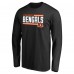Cincinnati Bengals Black Iconic Collection On Side Stripe Long Sleeve T-Shirt