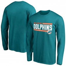 Футболка с длинным рукавом Miami Dolphins Iconic Collection On Side Stripe - Aqua