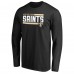 Футболка с длинным рукавом New Orleans Saints Black Iconic Collection On Side Stripe
