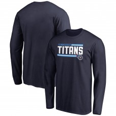 Футболка с длинным рукавом Tennessee Titans Iconic Collection On Side Stripe - Navy