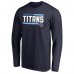 Футболка с длинным рукавом Tennessee Titans Iconic Collection On Side Stripe - Navy