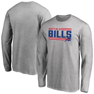 Футболка с длинным рукавом Buffalo Bills Iconic Collection On Side Stripe - Ash