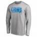 Футболка с длинным рукавом Detroit Lions Ash Iconic Collection On Side Stripe