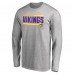 Футболка с длинным рукавом Minnesota Vikings Iconic Collection On Side Stripe - Ash