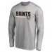 Футболка с длинным рукавом New Orleans Saints Ash Iconic Collection On Side Stripe