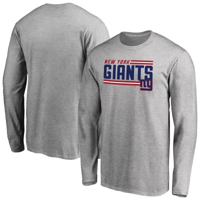 Футболка с длинным рукавом New York Giants Iconic Collection On Side Stripe - Ash