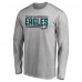 Футболка с длинным рукавом Philadelphia Eagles Iconic Collection On Side Stripe - Ash