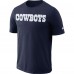 Футболка Dallas Cowboys Nike Dri-FIT Cotton Essential Wordmark - Navy