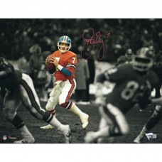 Autographed Denver Broncos John Elway Fanatics Authentic 11 x 14 Throwback Jersey Spotlight Photograph