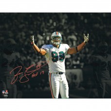 Autographed Miami Dolphins Jason Taylor Fanatics Authentic 11 x 14 Spotlight Photograph with HOF 17 Inscription