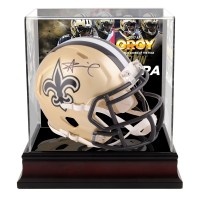 Autographed New Orleans Saints Alvin Kamara Fanatics Authentic Riddell Speed Mini Helmet with Deluxe 2017 Offensive Rookie of the Year Deluxe Mini Helmet Case